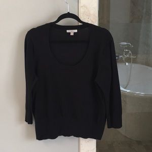 DONATED Roz & Ali black fine-gauge sweater 2X